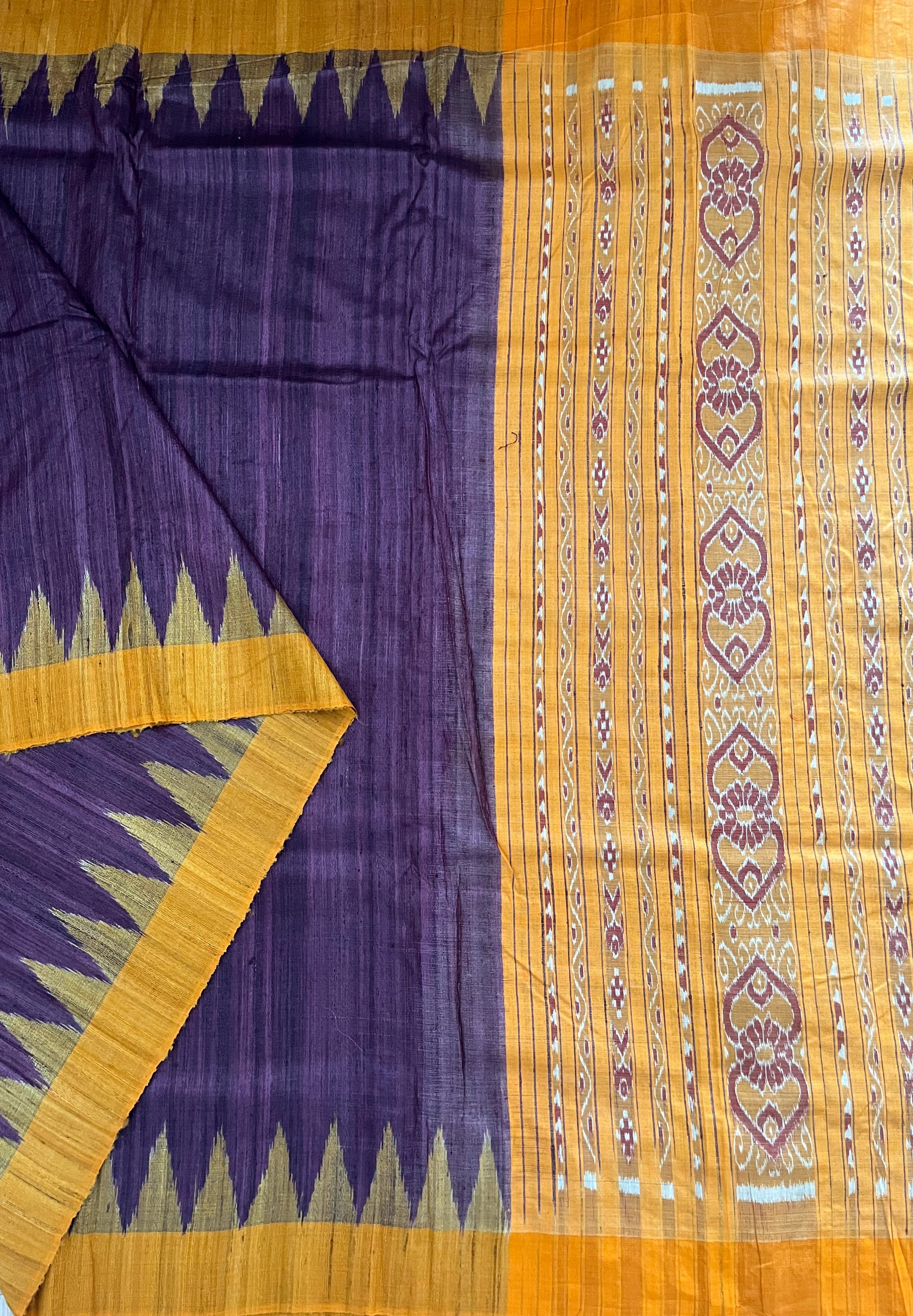 Maroon Butterfly Design Gopalpur Tussar Silk Saree – IndianVillèz